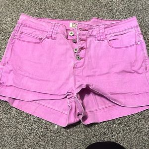 cute pink button up shorts